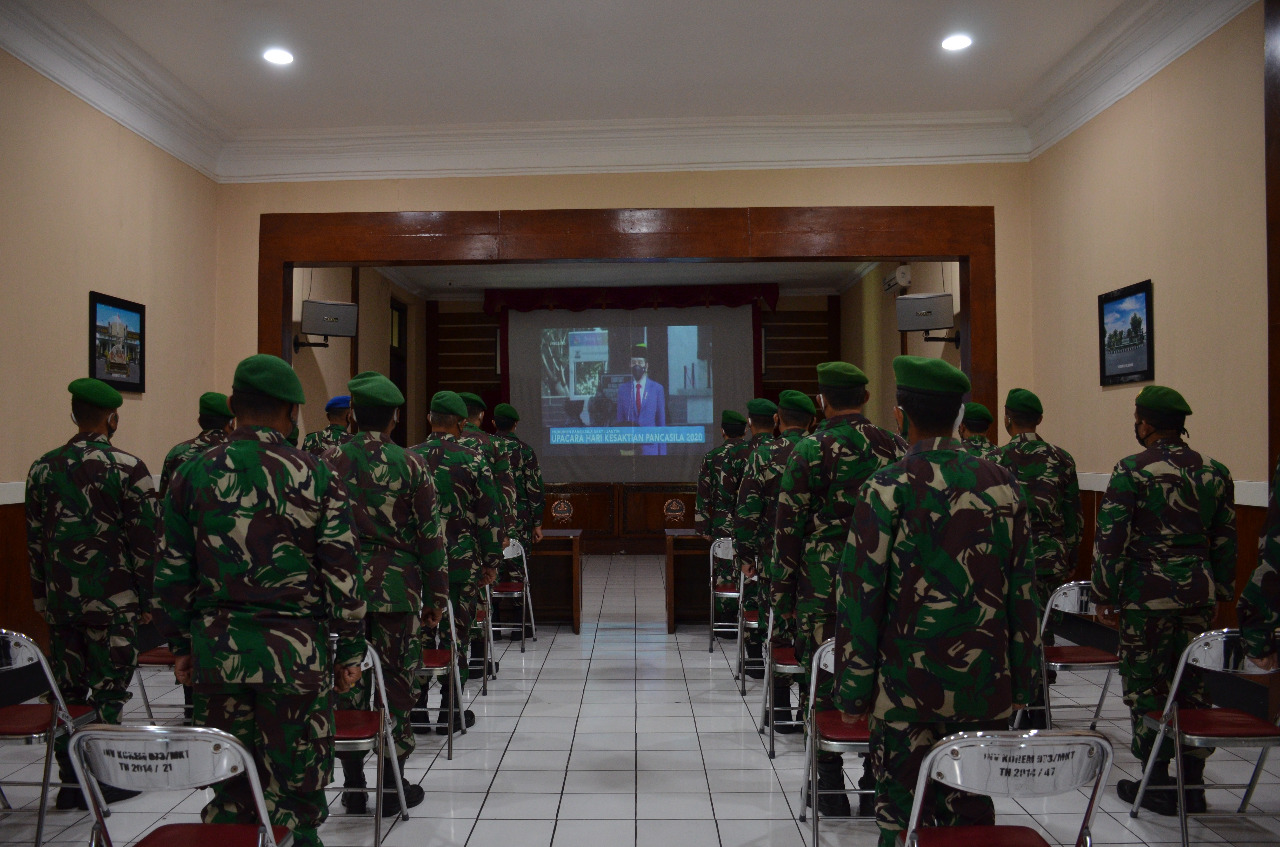 Korem 073/Makutarama Peringati Hari Kesaktian Pancasila 1 Oktober 2020 Secara Virtual 